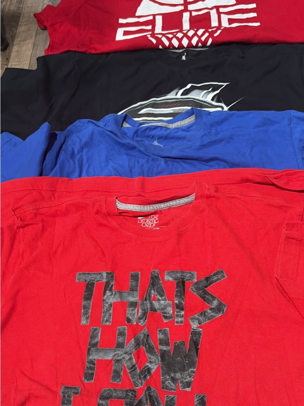 Red Graphic Tee "THATS HOW I ROLL" 4 Nike tshirts